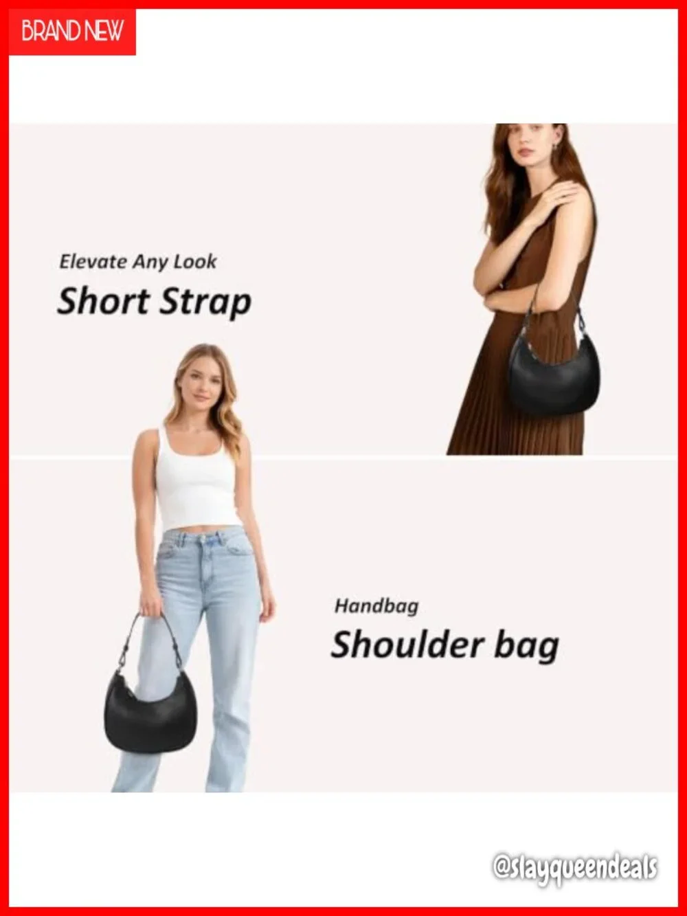 PU Leather Small Mini Hobo Shoulder Bag for Women